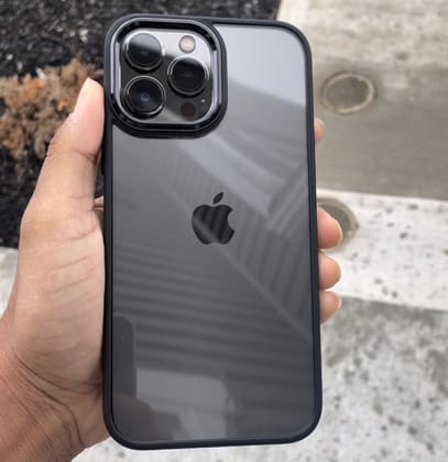 iPhone 12 / 12 Pro - Fantasy Series Crystal Clear Silicone Case Cover-Black