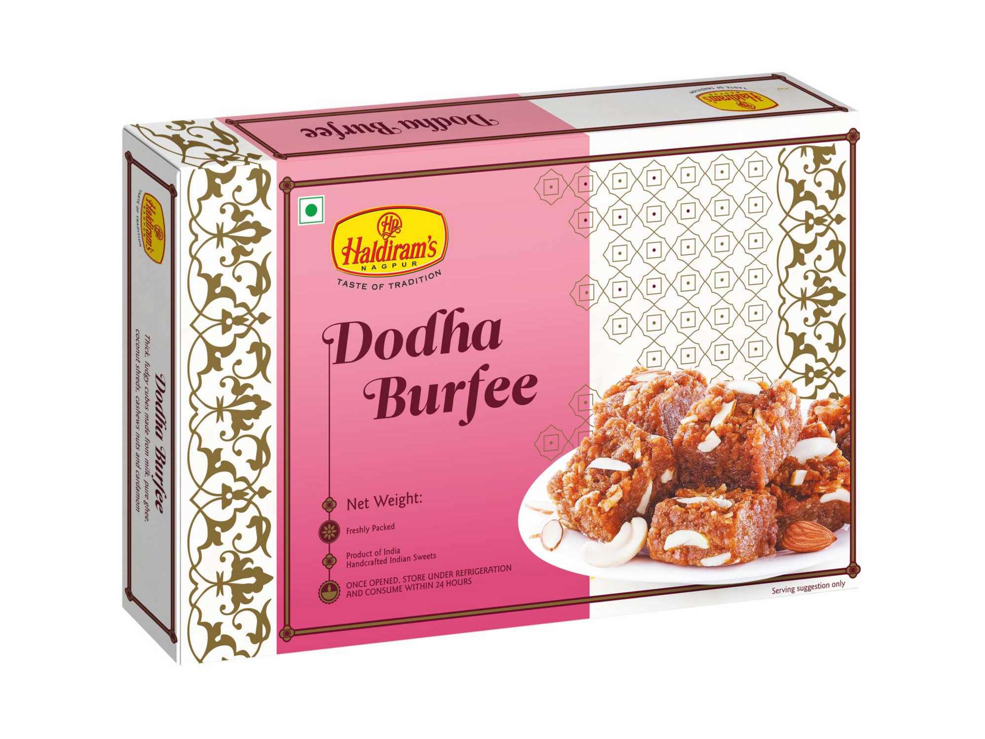  Haldiram's Dodha Burfee Packed Sweets - 500 Gm