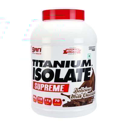 San Nutrition Titanium Isolate Supreme | Whey Protein Powder | 26g protein | Hydrolyzed Whey Protein Isolate |