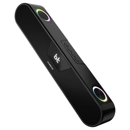 Hammer BeatBox 24W Output Bluetooth Soundbar With RGB Lights and Upto 8 Hours Playtime Hammer BeatBox 24W Output Bluetooth Soundbar With RGB Lights and Upto 8 Hours Playtime - Black