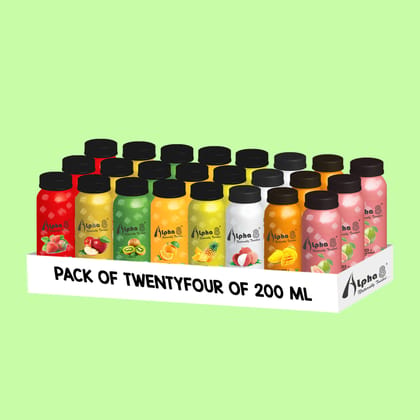 Alpha 8 Mix Assorted Flavors, 200 ml - Pack of 24