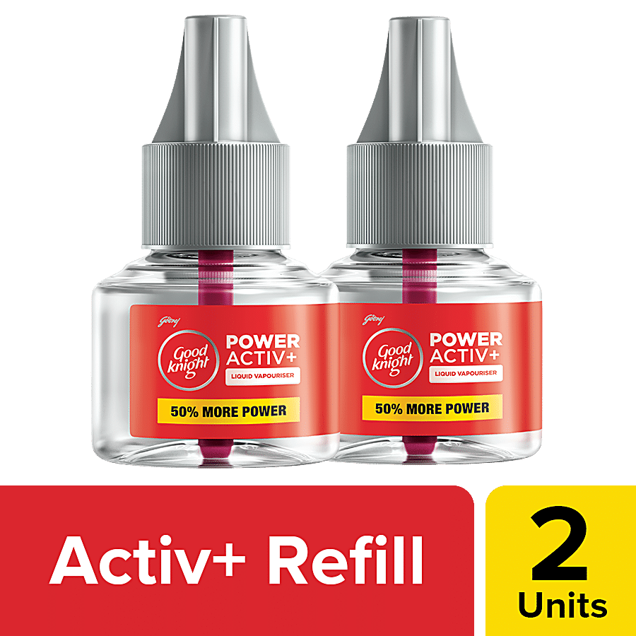 Good Knight Power Activ+ Liquid Vapouriser Mosquito Repellent Refill, 45 Ml (Pack Of 2)