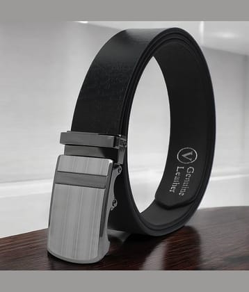 SUNSHOPPING - Black 100% Leather Men's Formal Belt ( Pack of 1 )
