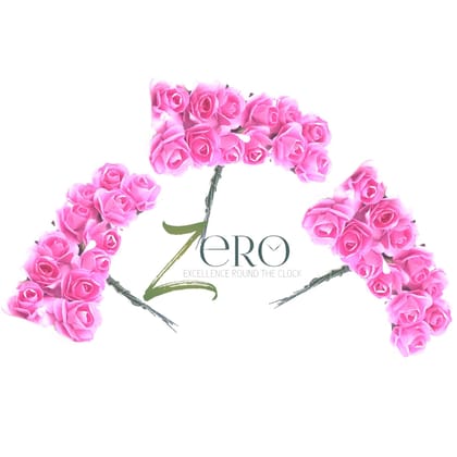 Bunch of 36 Pcs Hand Made Paper Flower - Baby Pink Color