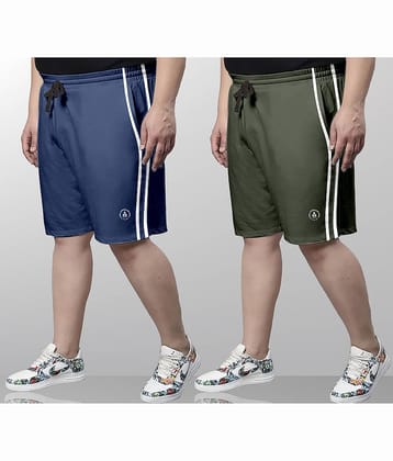 Ardeur Multi Cotton Blend Men's Shorts ( Pack of 2 )