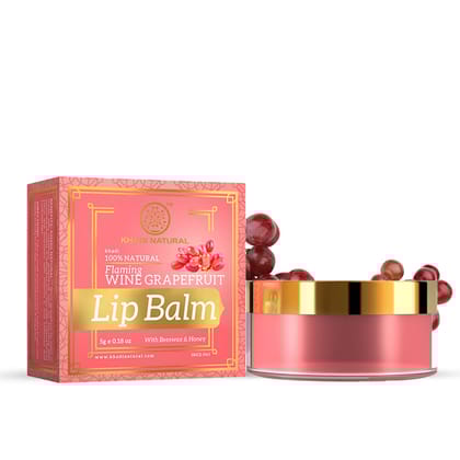 Khadi Natural Wine Grapefruit Lip Balm - With Beeswax & Honey - 5gm