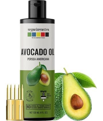 Organix Mantra Avocado Oil, 100% Pure, Natural & Cold Pressed Organic Oil, 120ML