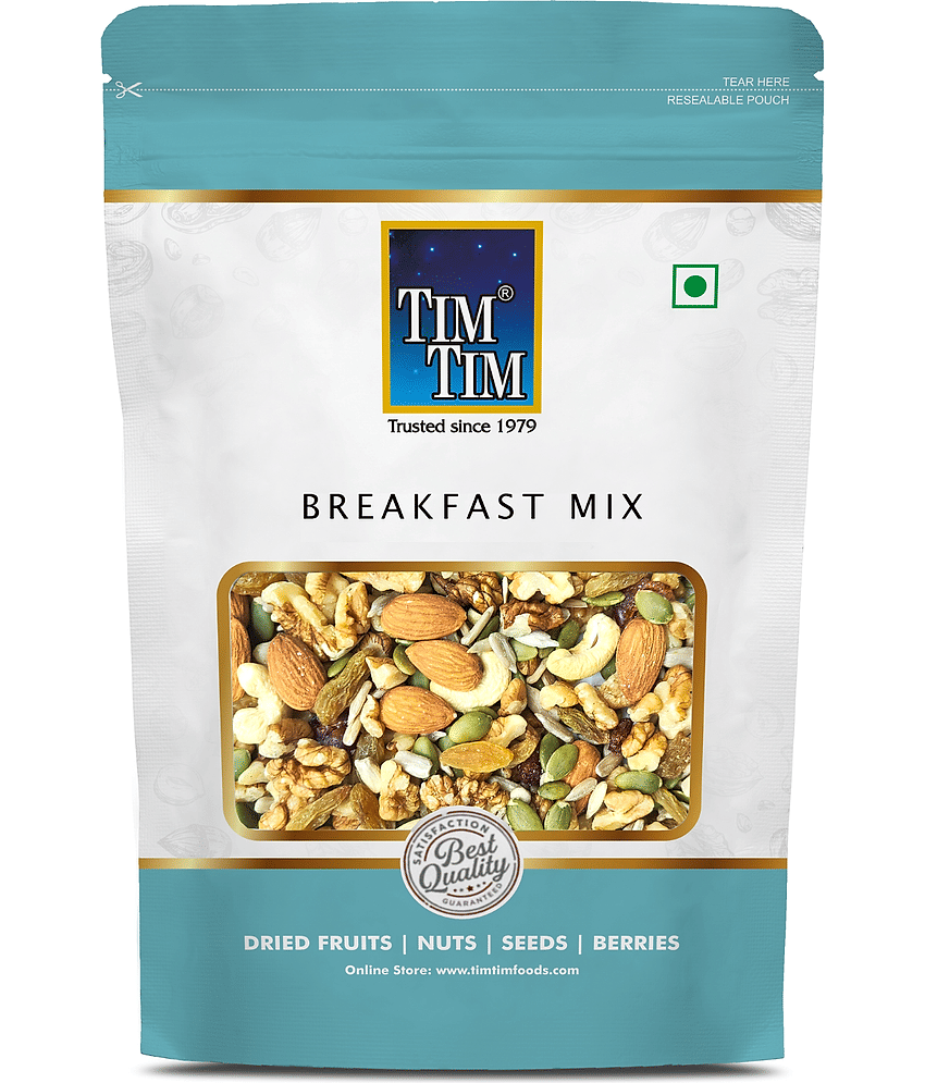 Tim Tim Breakfast Mix 250g | Healthy Dry Fruits, Nuts & Seeds Mix | Energy Booster Snack | Rich in Fiber, Protein & Antioxidants