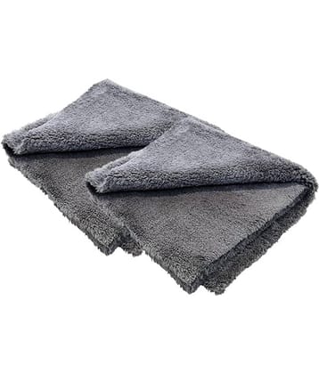 Mahek Accessories - Grey 500 GSM Drying Towel For Automobile ( Pack of 2 )