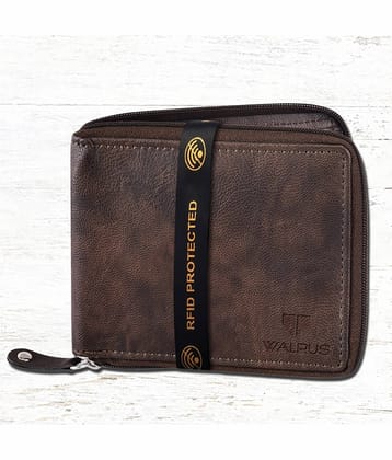 Walrus Faux Leather Brown Casual Regular Wallet