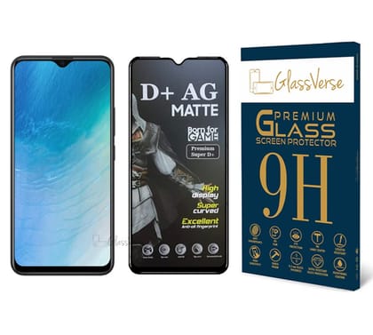 GlassVerse D+ Matte Tempered Glass With 18H Hardness For Vivo Y19 Smartphone(Pack Of 1) With Free Installation Kit Full Screen Protector If Received Damaged-6.58 Inch GlassVerse D+ Matte Tempered Glass With 18H Hardness For Vivo Y19 Smartphone(Pack Of 1)