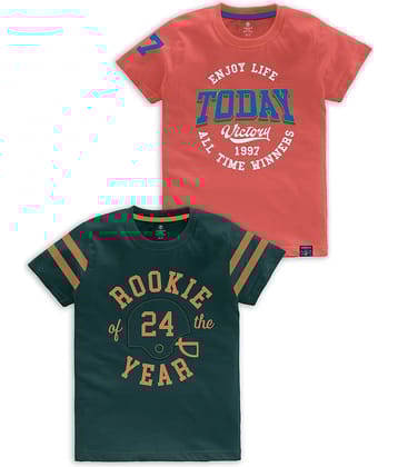 CODEZ Pack of 1 Boys Cotton Blend T-Shirt ( Multi Color )