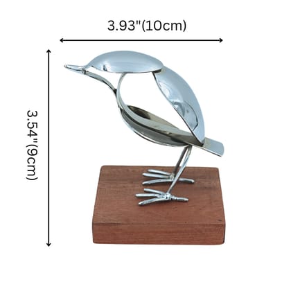Handcrafted Steel Bird Showpiece Artistic Decor Made from Recycled Cutlery Handcrafted Steel Bird Showpiece Artistic Decor Made from Recycled Cutlery