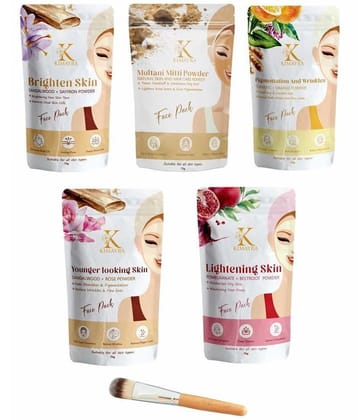 Kimayra Pure & Natural Bridal Skincare Face Pack Combo Powder for Natural Glowing Skin