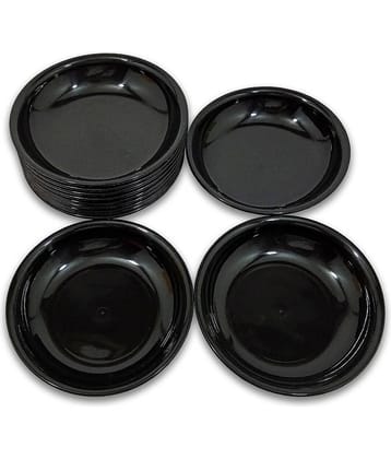 Inpro 12 Pcs Plastic Black Quarter Plate