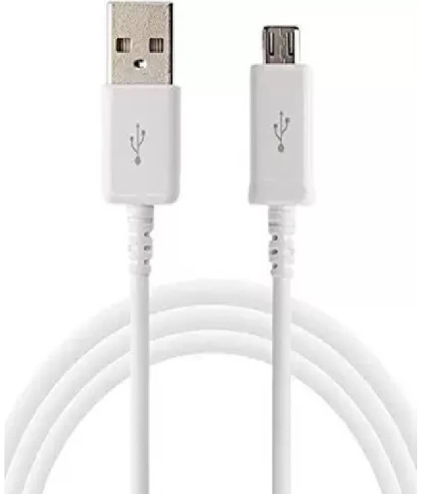 Syska - White 2.1A Micro USB Cable 1.2 Meter