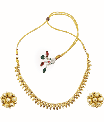 gilher - Golden Copper Necklace Set ( Pack of 1 )