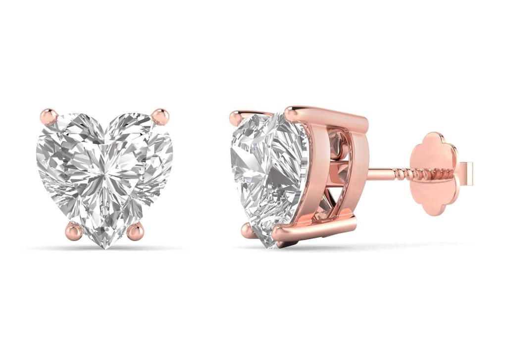 Heart Solitaire Studs