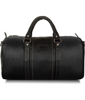 Walrus 22 Ltrs Black Artificial Leather Duffle Bag