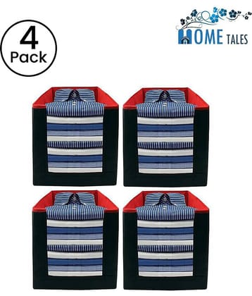 Non-Woven Shirt Stacker & Cloth Organizer,Black & Red (4U)