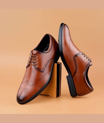 TR Tan Men's Brogue Formal Shoes