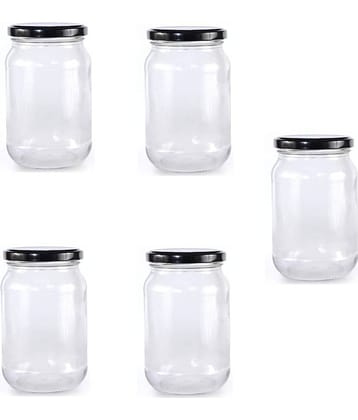 Somil - Storage Container Glass Transparent Pickle Container ( Set of 5 )
