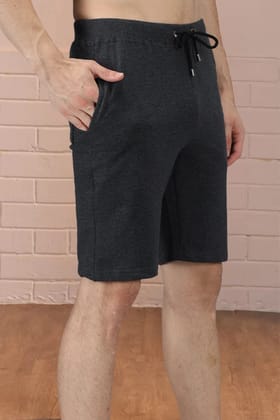Dark Grey - Terry Shorts-S