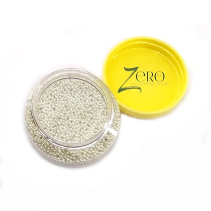 Brand Zero Micro Pearls - White- 1.0 mm - 20 Grams Jar