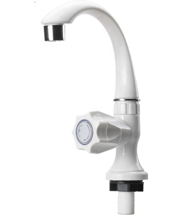 Cossimo Pvc Swan Neck Pillar cock for WashBasin - Pack of 1
