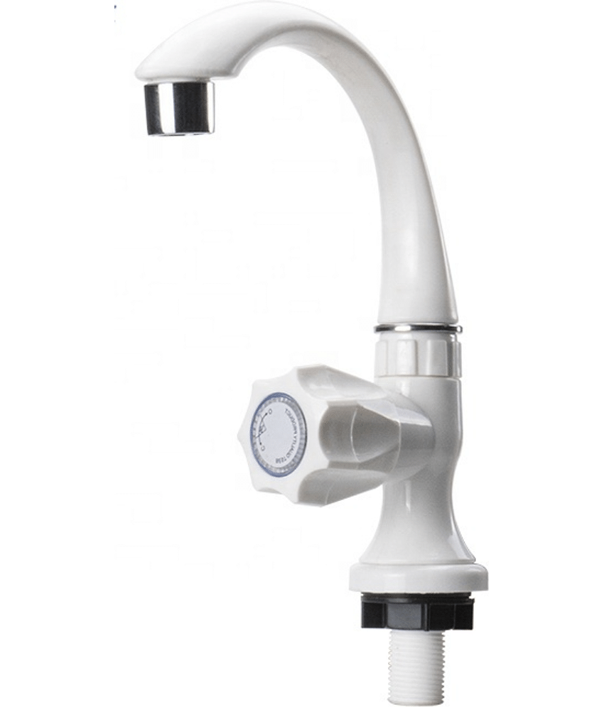 Cossimo Pvc Swan Neck Pillar cock for WashBasin - Pack of 1