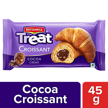 Britannia Treat Croissant - Cocoa Creme, 45 g (Pack of 5)