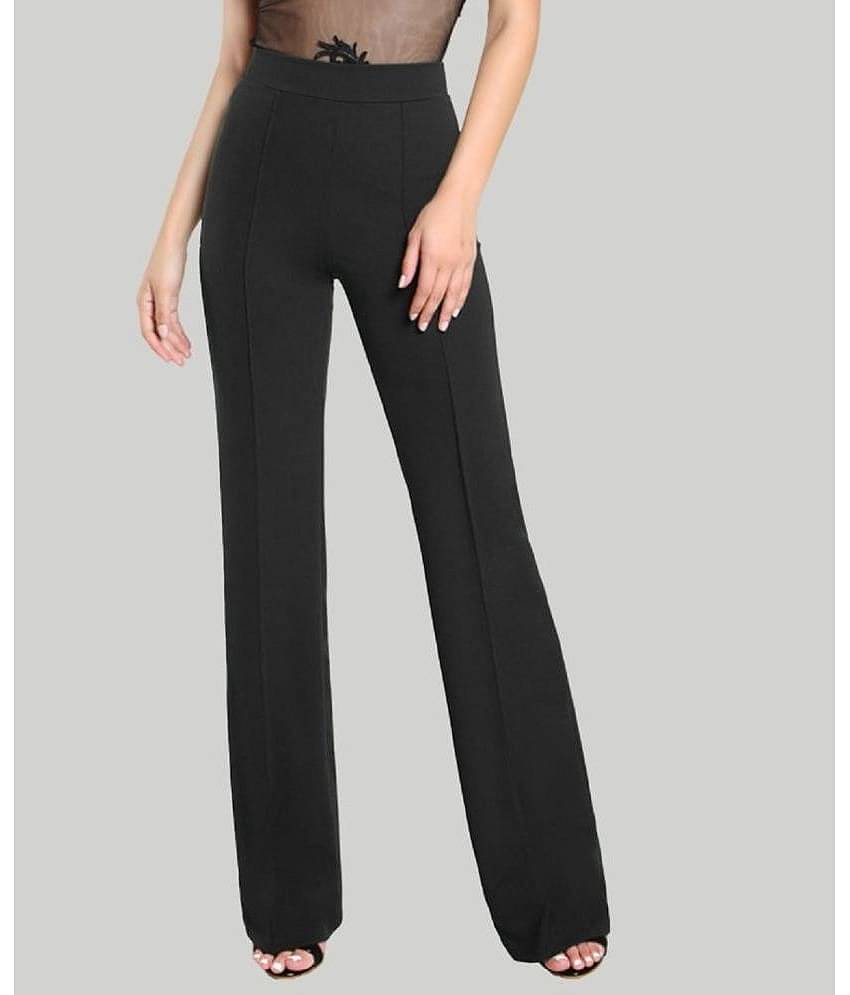 Gazal Fashions - Black Cotton Blend Straight Women's Bootcut Pants ( Pack of 1 )