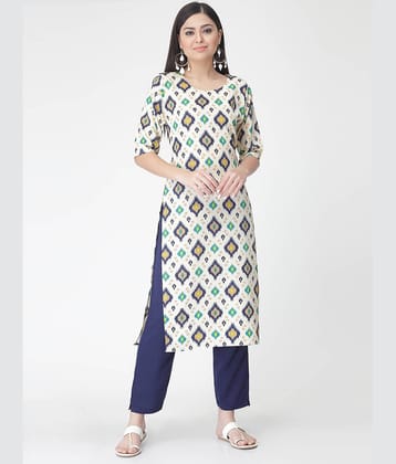 Etnicbasket - Multicolor Crepe Women's Straight Kurti ( Pack of 1 )