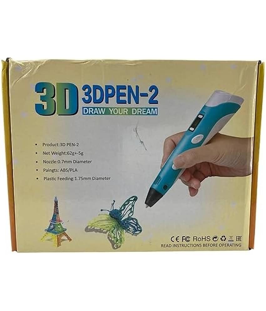 Eclet 3D Pen Professional 3D Printing Drawing Pen with 3 x 1.75mm PLA Filament for Creative Modelling, Project and Education Purpose Pack of 1(Random Color)
