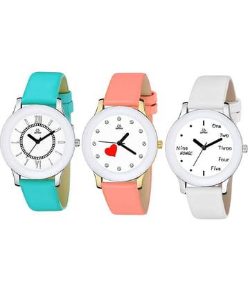 Septem Multicolor Leather Analog Men's Watch