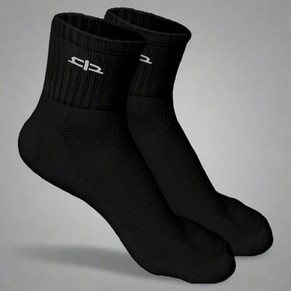 Heelium Bamboo Quarter Socks for Women - 2 Pairs-Black | Black