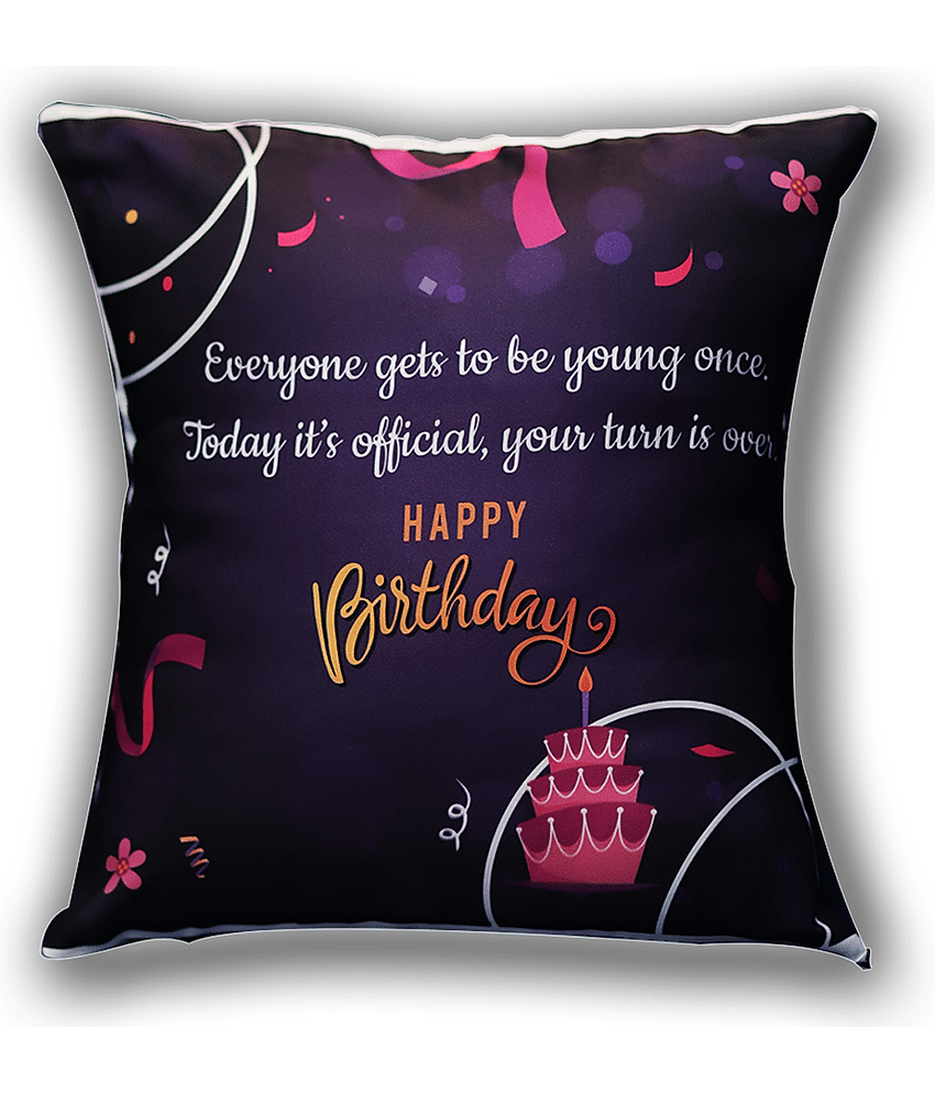 Ros - Multicolor Polyester Gifting Quotes Cushion
