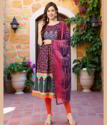 Pannkh - Multicoloured Rayon Women's Anarkali Kurti ( Pack of 1 )