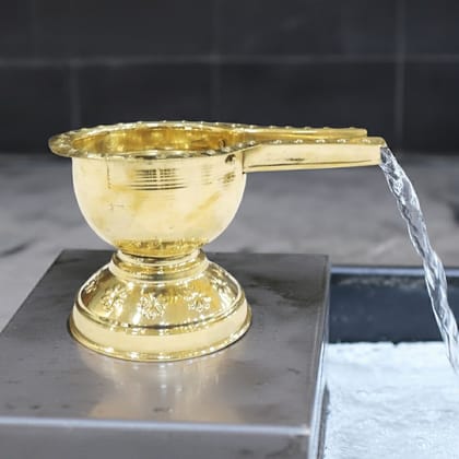 Brass Shivling Abhishek Patra | Temple Water Drip Pot, Height : 10 Inch (ZMAS655 B)