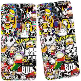 Yug Emporium OPPO A9 2020  3D CARTOON DESIGN PATTERN CARTOON THEME BACK SKIN STICKERS. (Mobile Back Cover, Multicolor)