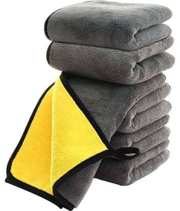 CarFrill Multicolor 800 GSM Microfiber Cloth For Automobile ( Pack of 2 )