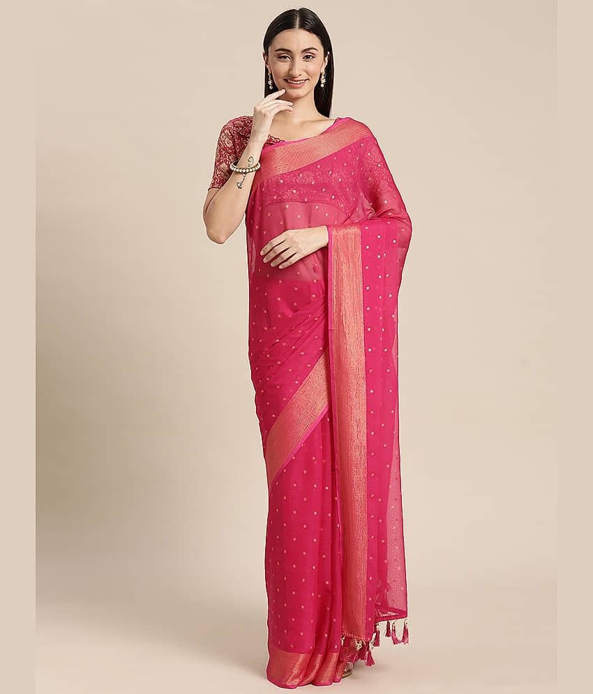 Rekha Maniyar Chiffon Embellished Saree With Unstitched Blouse Piece ( Black )