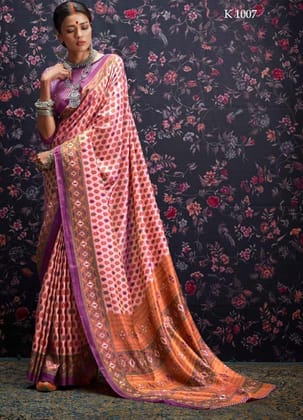Multi Colour Designer Laila Cotton SIlk Saree 1007