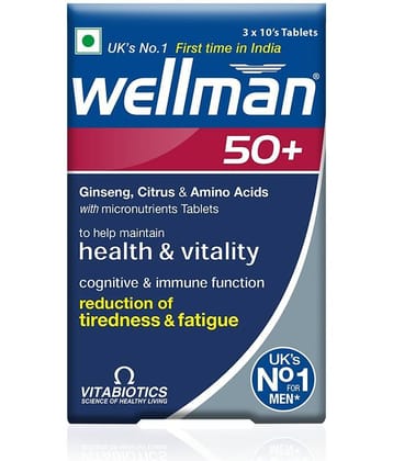 Wellman 50  Tablets For Men Multivitamin 30 no.s Multivitamins Tablets