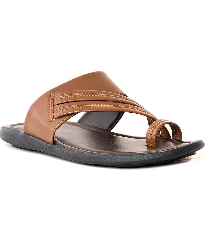 KHADIM Brown Men's Leather Slipper