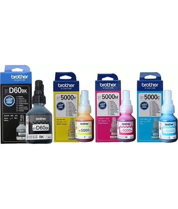 KALAR BT For DCP T220 Ink Multicolor Pack of 4 Cartridge for BT5000 & BT60DBK use printer DCP-T300, DCP-T500, DCP-T700W, MFC-T800W