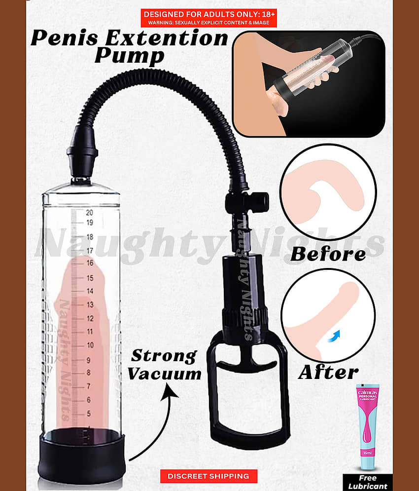 Naughty Nights Adult Vacuum Pump for Penis Enlargement | Strong Erection Enhancer Pump with Free Lube For Men