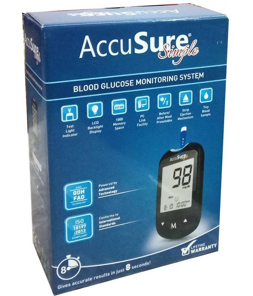 Accusure GLUCOSE MONITOR SIMPLE WITH 25 TEST STRIPS