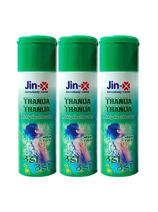JINX Thanda Thanda Prickly Heat Powder (Neem Tulsi) 150gm - 3 Pic Combo Pack JINX Thanda Thanda Prickly Heat Powder (Neem Tulsi) 150gm - 3 Pic Combo Pack