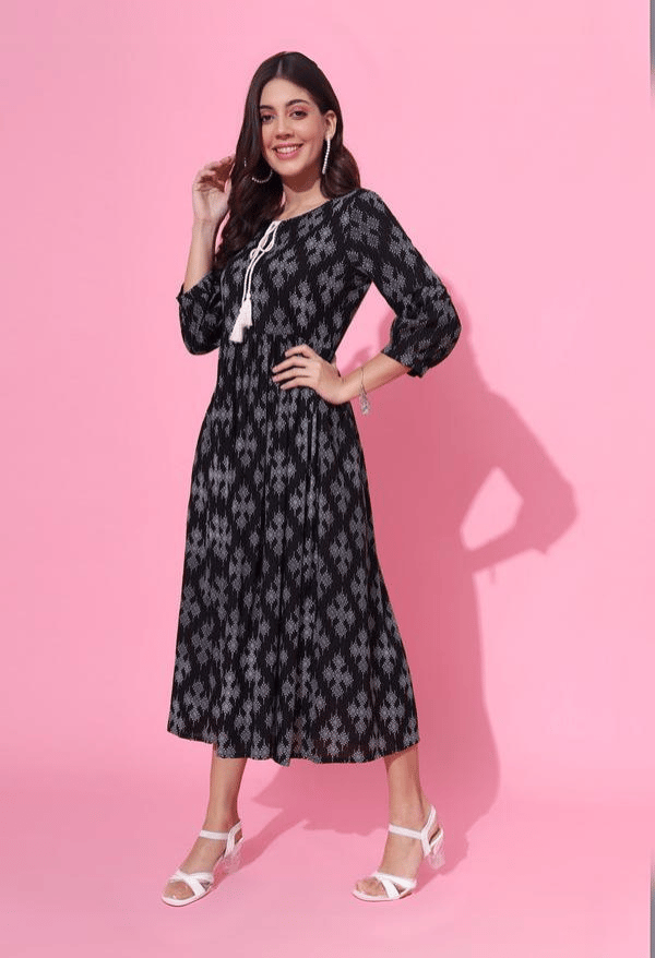 Ikat Pocket Dress-S